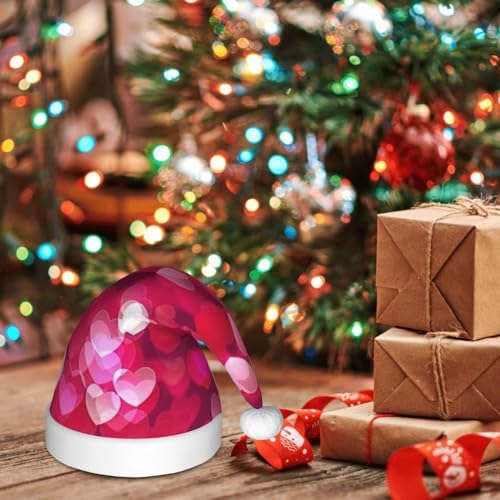 Valentines Love Heart Santa Hat Funny Christmas Headwear