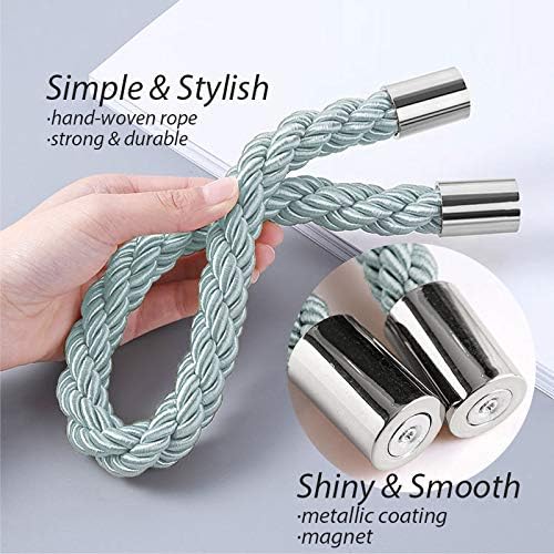 NICEEC 4 Pack Magnetic Curtain Tiebacks Modern Simple Style