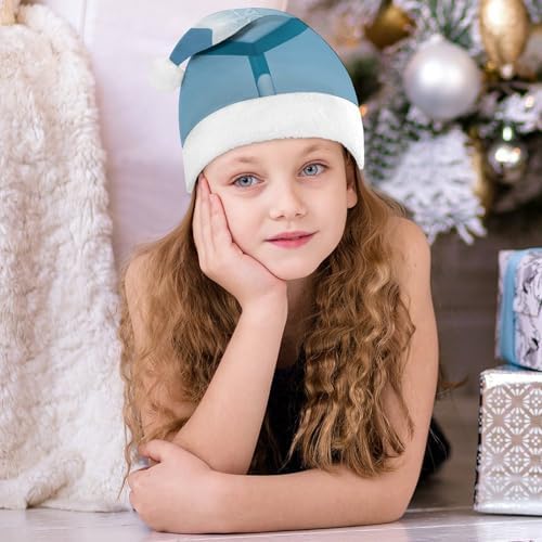 Santa Hat Blue Heart Christmas Party Headwear