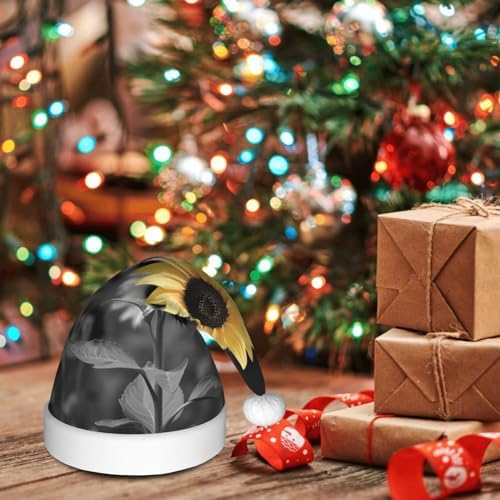 Blue Polka Dot Christmas Santa Hat for Adults