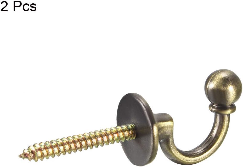 Uxcell Decorative Curtain Holdback with Ball Wall Mount Hook 2Pcs