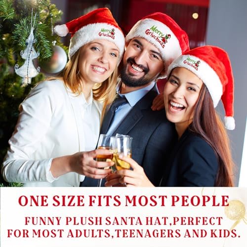 Funny Christmas Santa Hat for Adults and Kids