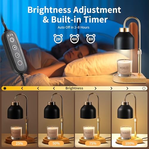 MOMIUCO Candle Warmer Lamp with Timer Dimmer
