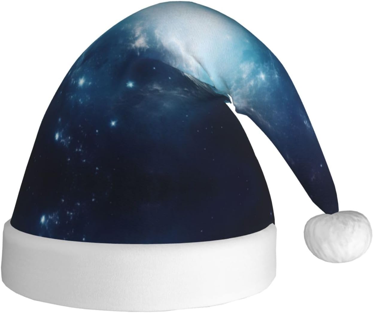 Galaxy Print Christmas Santa Hat Plush Funny for Adults