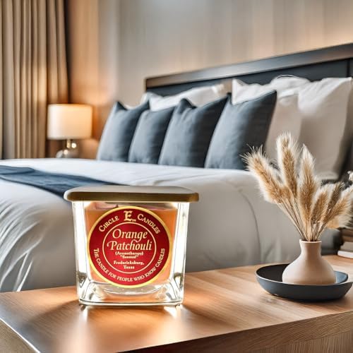 Circle E Candles Orange Patchouli Small Jar Candle 8oz 1 Wick