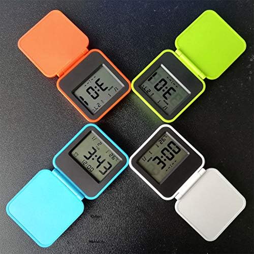 Compact Digital Travel Alarm Clock with Night Light and Folding Design