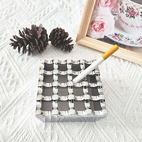 Vintage Metal Cigar Ashtray with 16 Grids