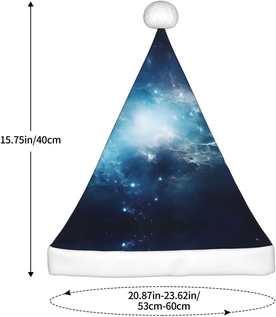 Galaxy Print Christmas Santa Hat Plush Funny for Adults