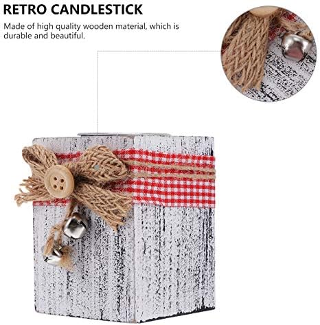 Vintage Wooden Christmas Candle Holder