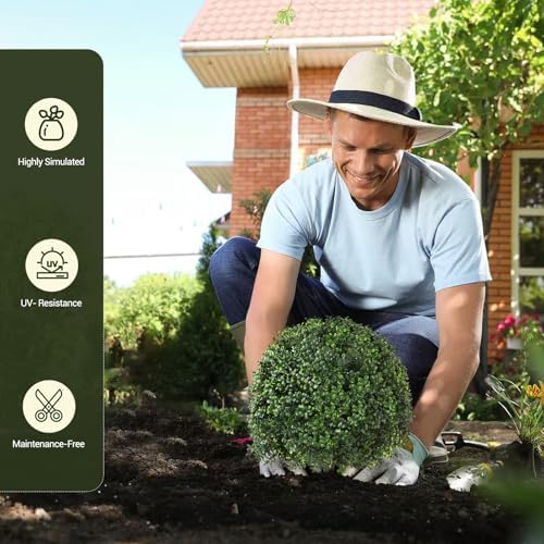 26 Boxwood Topiary Balls Artificial Set of 2