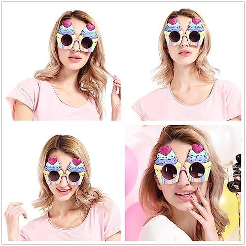 Funny Party Sunglasses 9 Pack for Events and Photo Booth