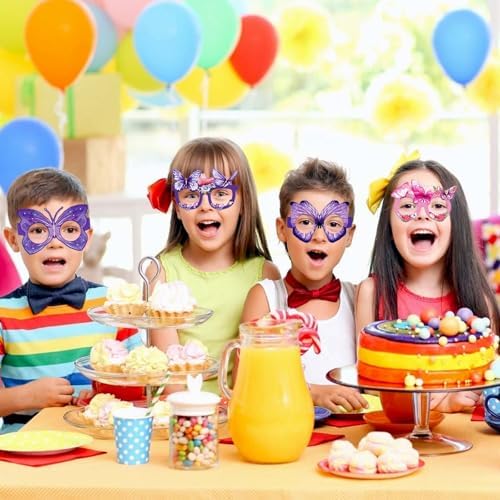 24 Pcs Spring Butterfly Paper Eyeglasses Party Props