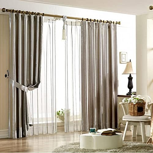 Sumnacon 4Pcs Aluminum Curtain Holdbacks - Black