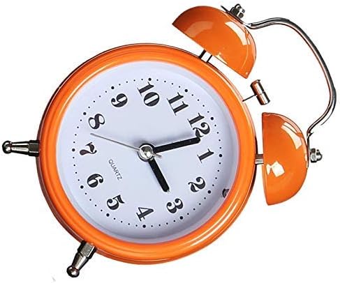 Portable Fashion Silent Double Bell Alarm Clock with Night Light