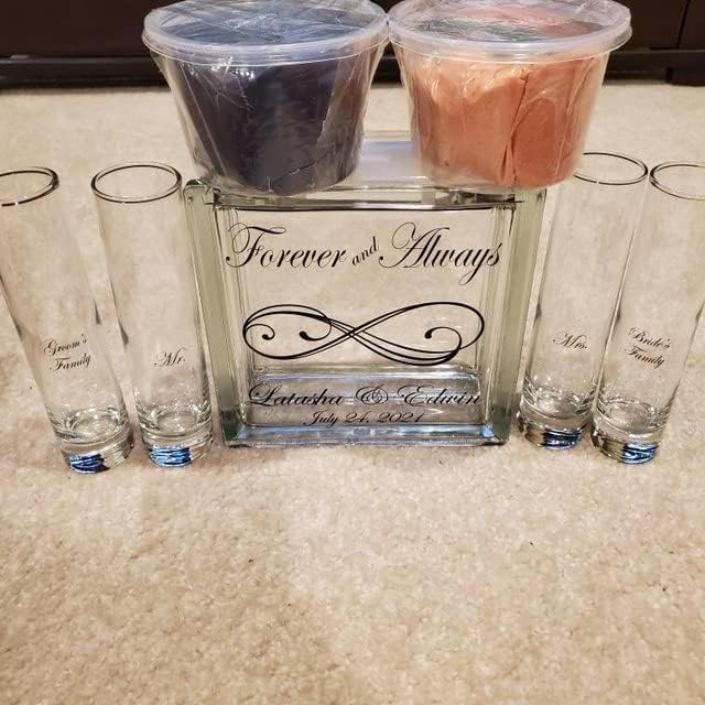 Personalized Infinity Unity Sand Ceremony Set with Lid