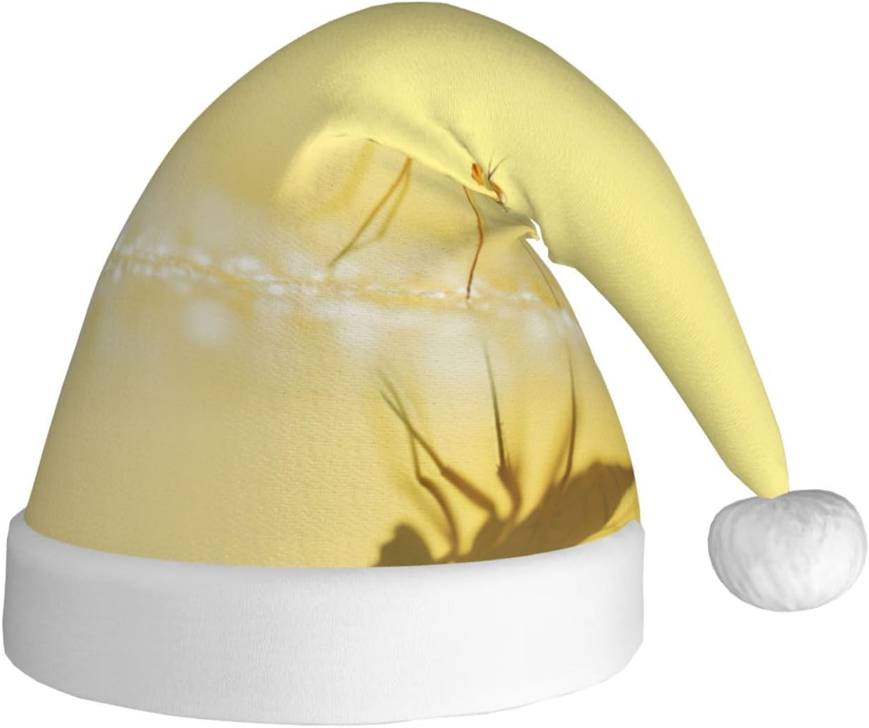 QINZHENG Yellow Dragonfly Santa Hat Christmas Party Gift for Women