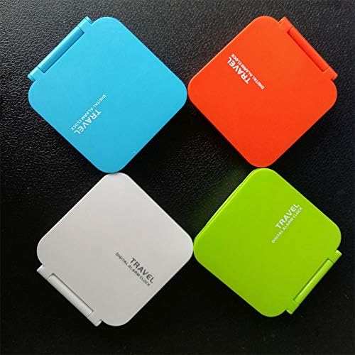 Compact Digital Travel Alarm Clock with Night Light and Folding Design