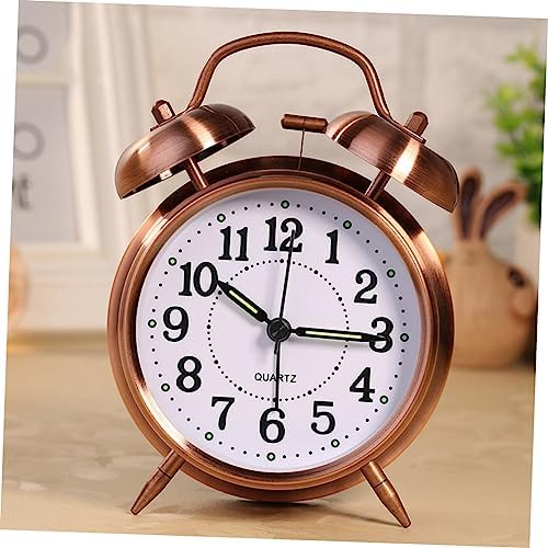 Ciieeo Metallic Silent Luminous Double Bells Alarm Clock Classic Desktop Clock