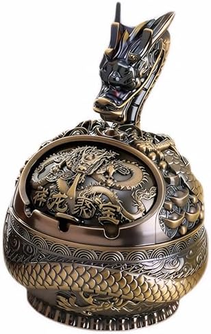 Stylitzy 2025 Dragon Ashtray with Lid for Cigarettes