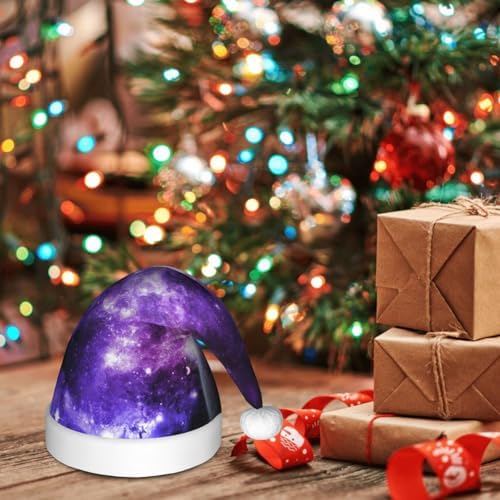 Galaxy Sky Print Christmas Santa Hat Small Size