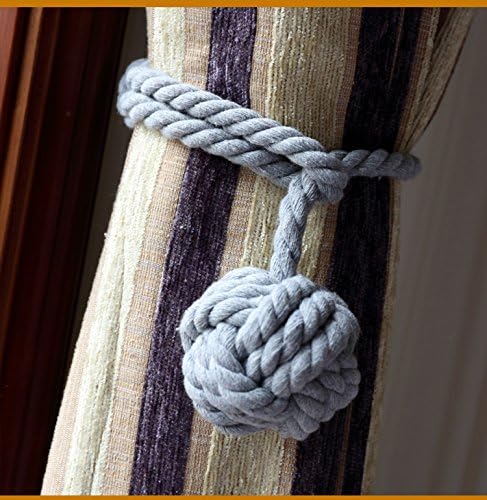 Melaluxe 2 Pack Heavy Duty Curtain Tiebacks - Grey