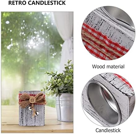 Vintage Wooden Christmas Candle Holder