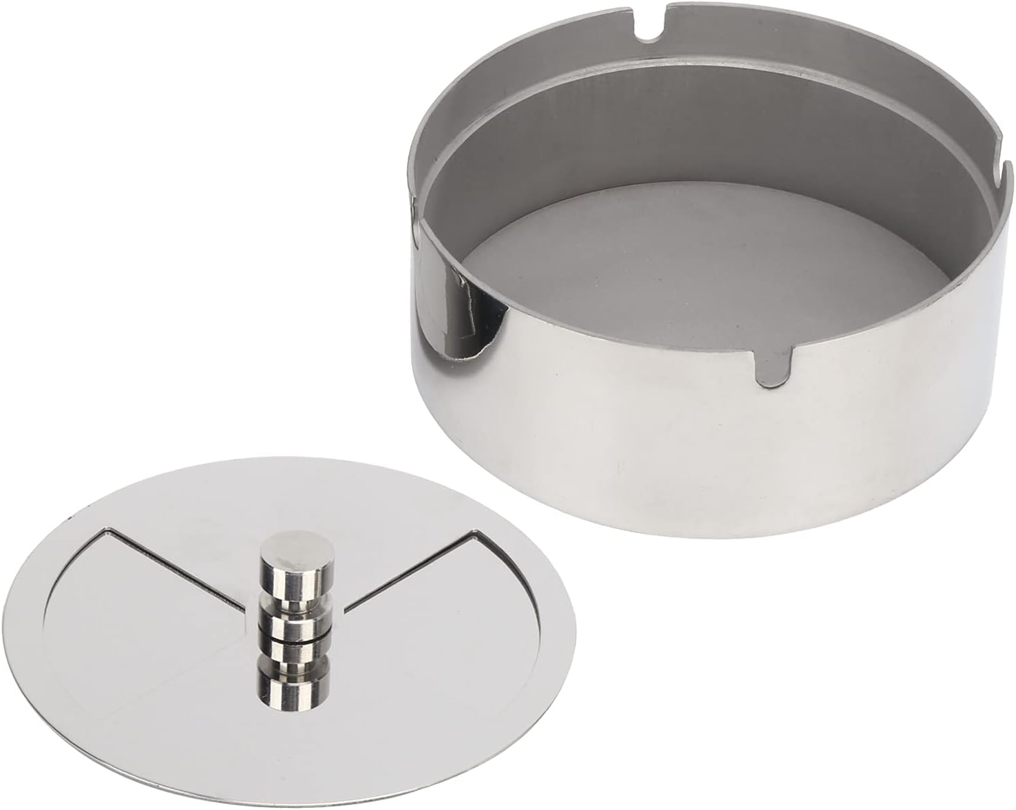 Stainless Steel Ashtray with Lid Windproof