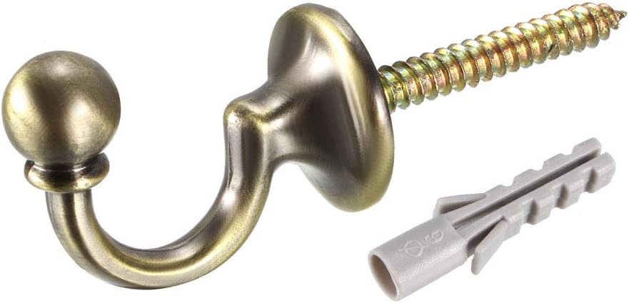 Uxcell Decorative Curtain Holdback with Ball Wall Mount Hook 2Pcs