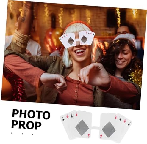 2pcs Poker Themed Sunglasses for Party Fun