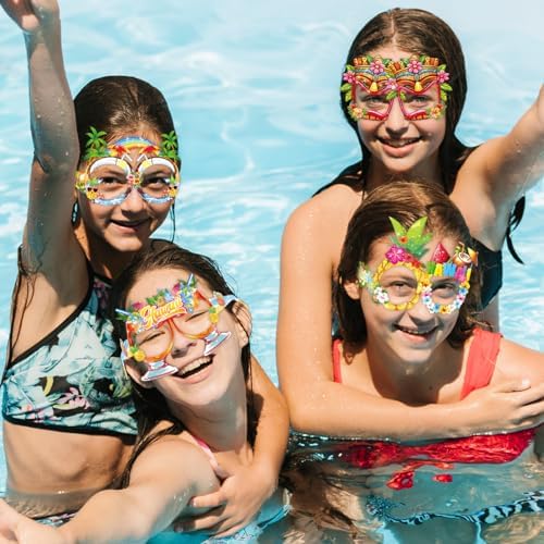 24 Pack Hawaiian Party Paper Sunglasses