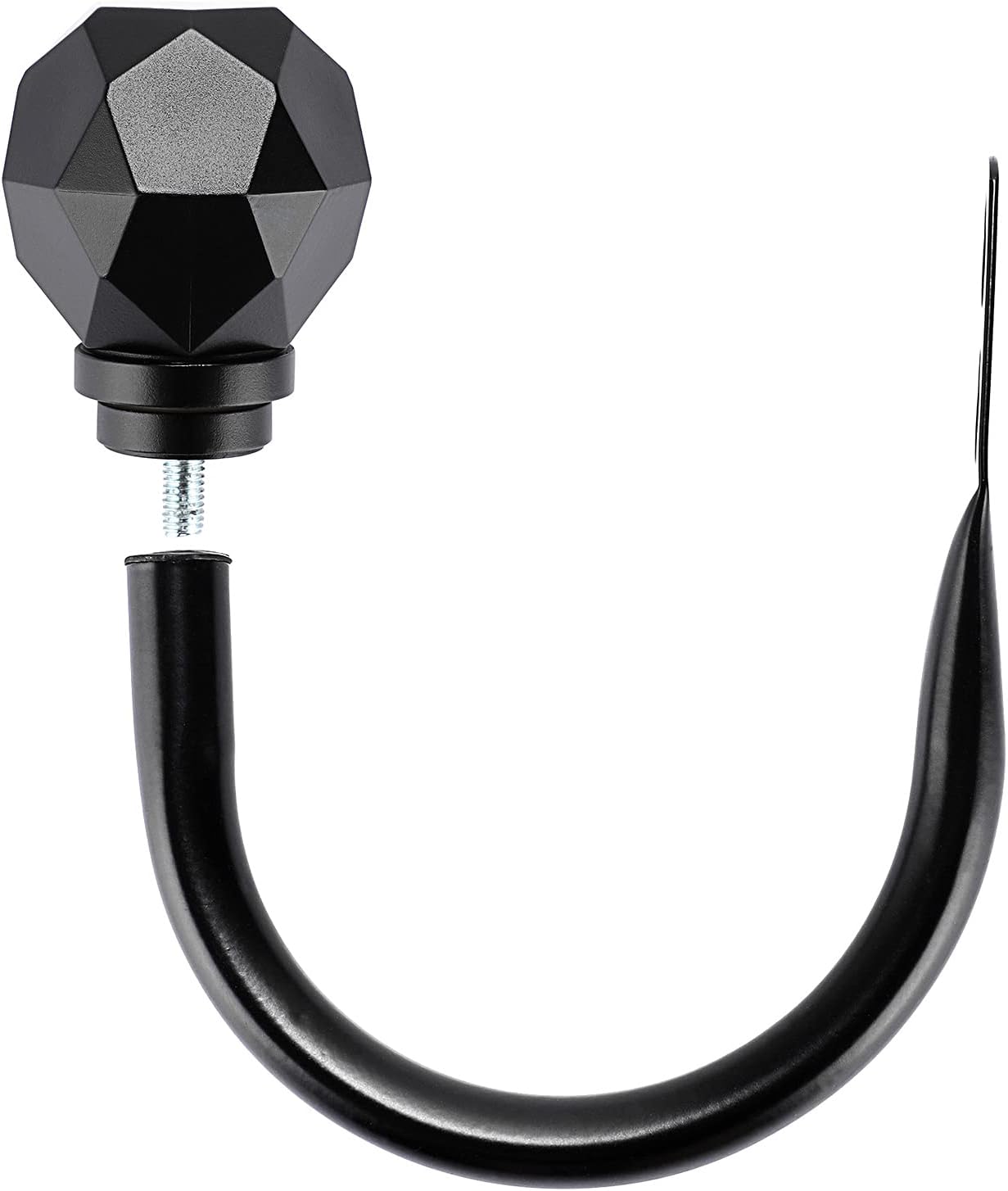 Sumnacon 2Pcs Metal Curtain Holdbacks - Black Wall Mount Holdbacks