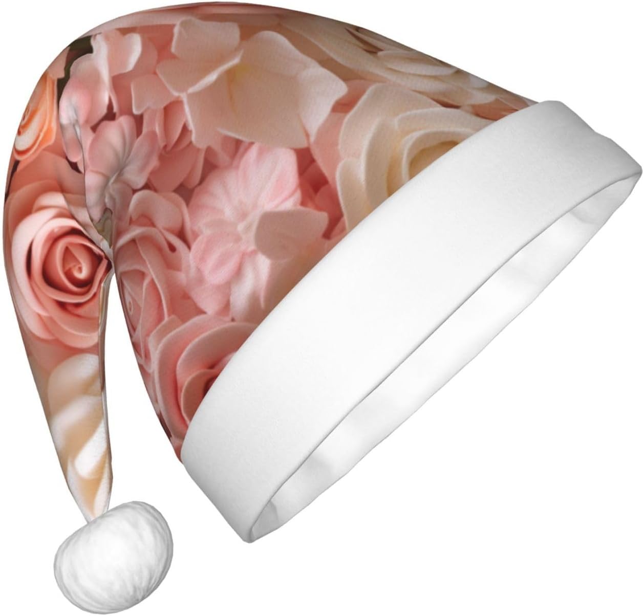 Beautiful Flower Cake3 Print Christmas Santa Hat Small Size