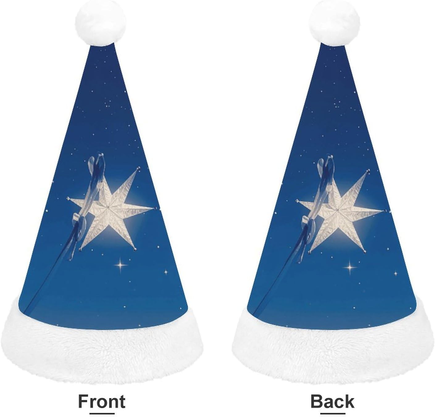 NWGHM Santa Hat Navy Blue Christmas Party Headwear