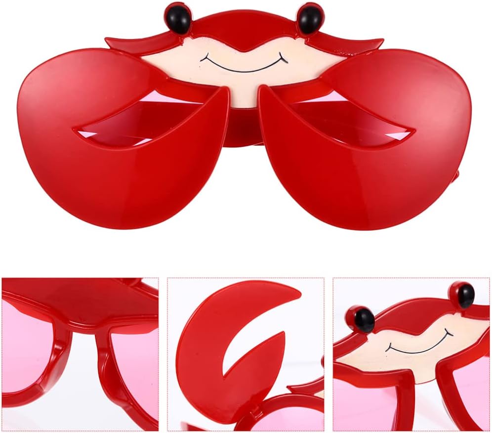 PRETYZOOM 3 Pcs Funny Crab Sunglasses for Parties