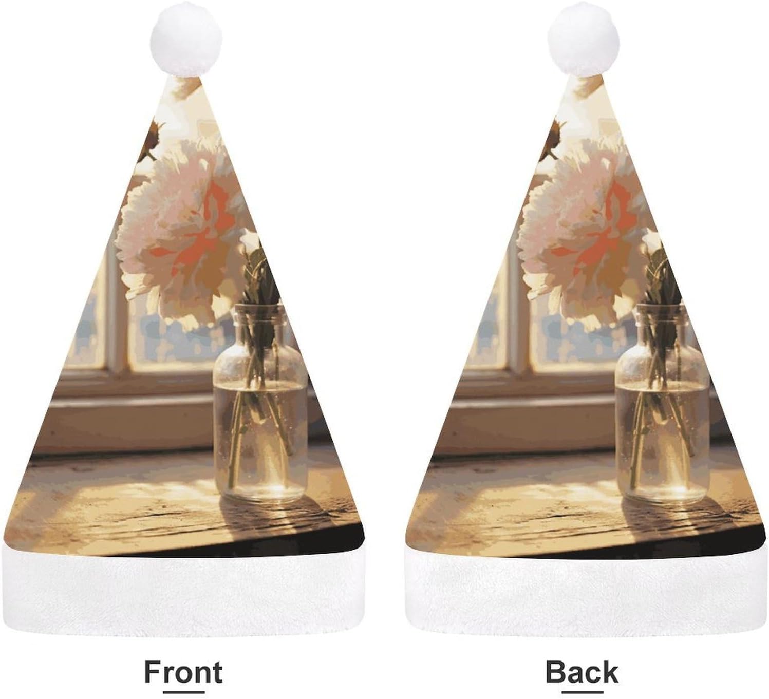 NWGHM Santa Hat Window Flower Christmas Headwear