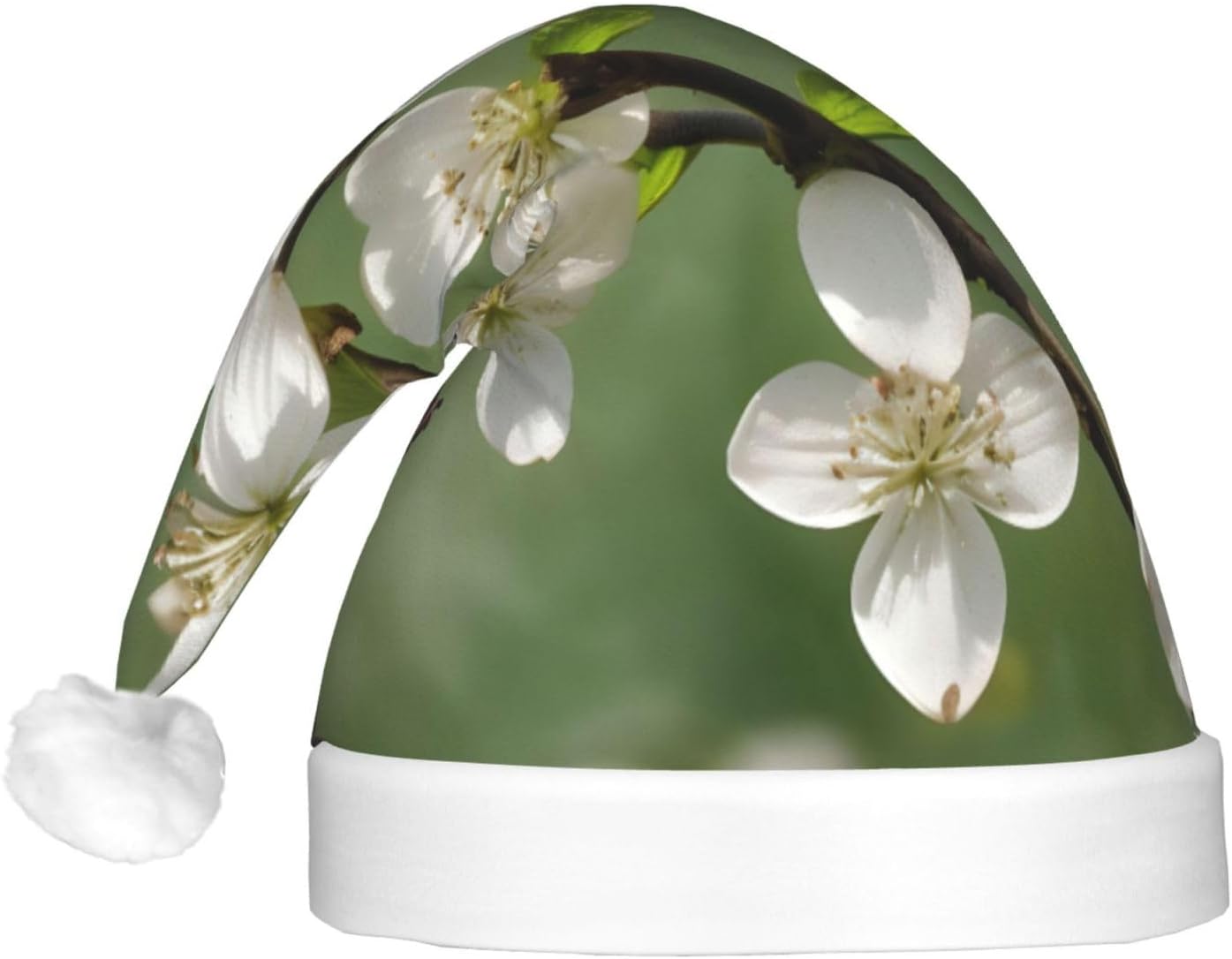 Spring Dogwood Blossoms Print LED Christmas Hat Unisex Adult