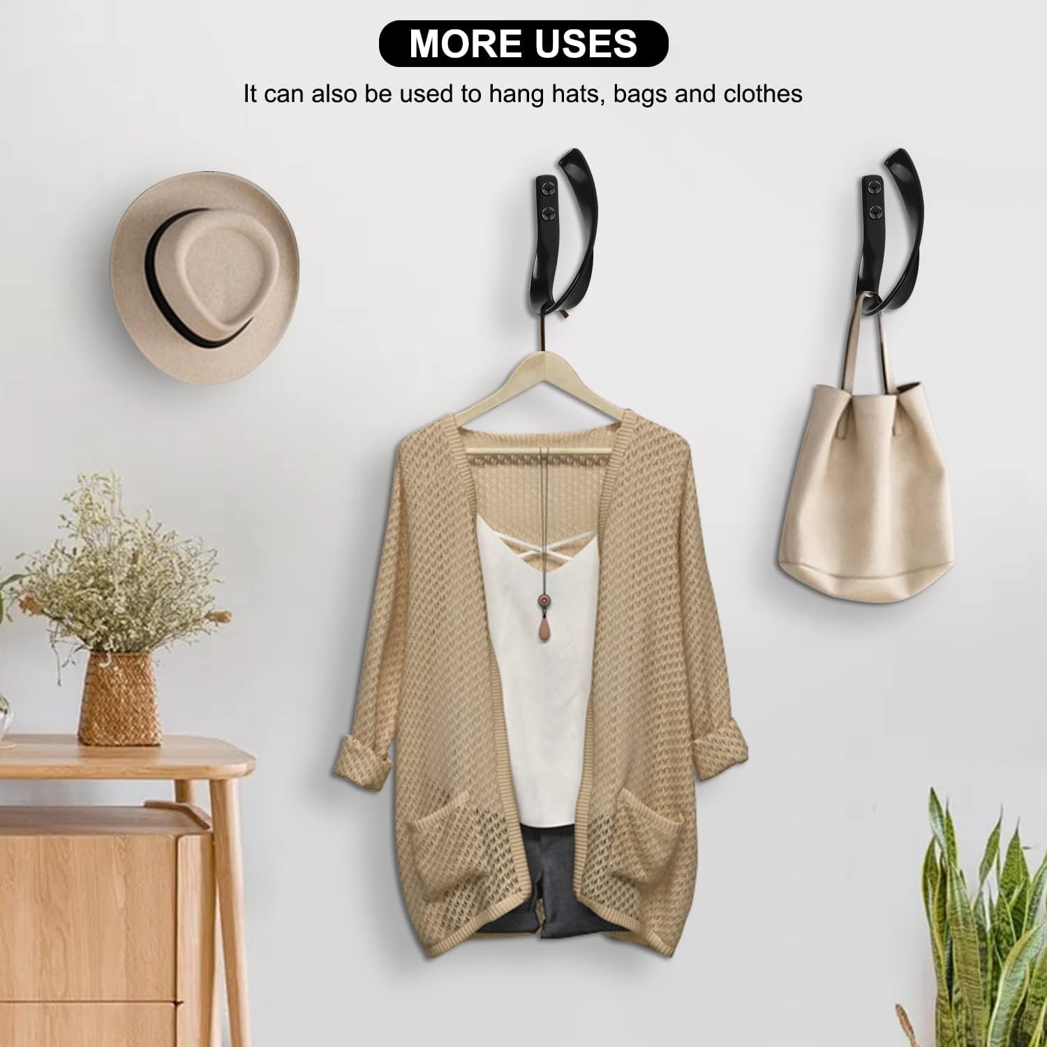 Decorative Aluminum Curtain Holdbacks for Window Dcor Black