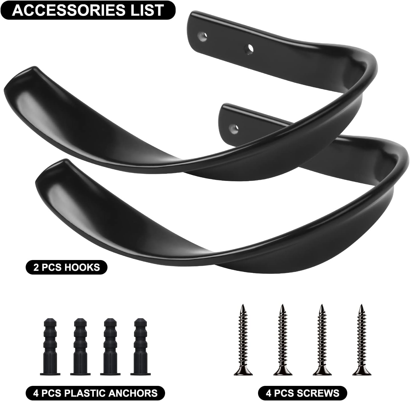 Decorative Aluminum Curtain Holdbacks for Window Dcor Black