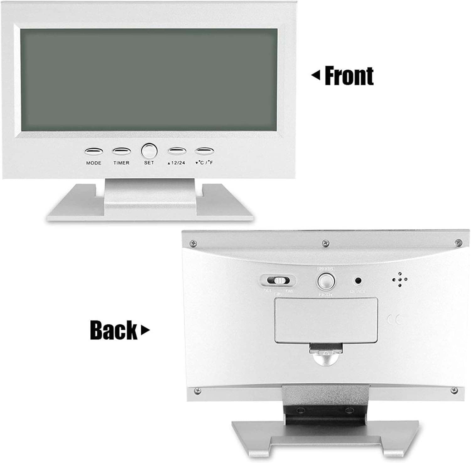 LCD Digital Alarm Clock with Calendar and Temp Display