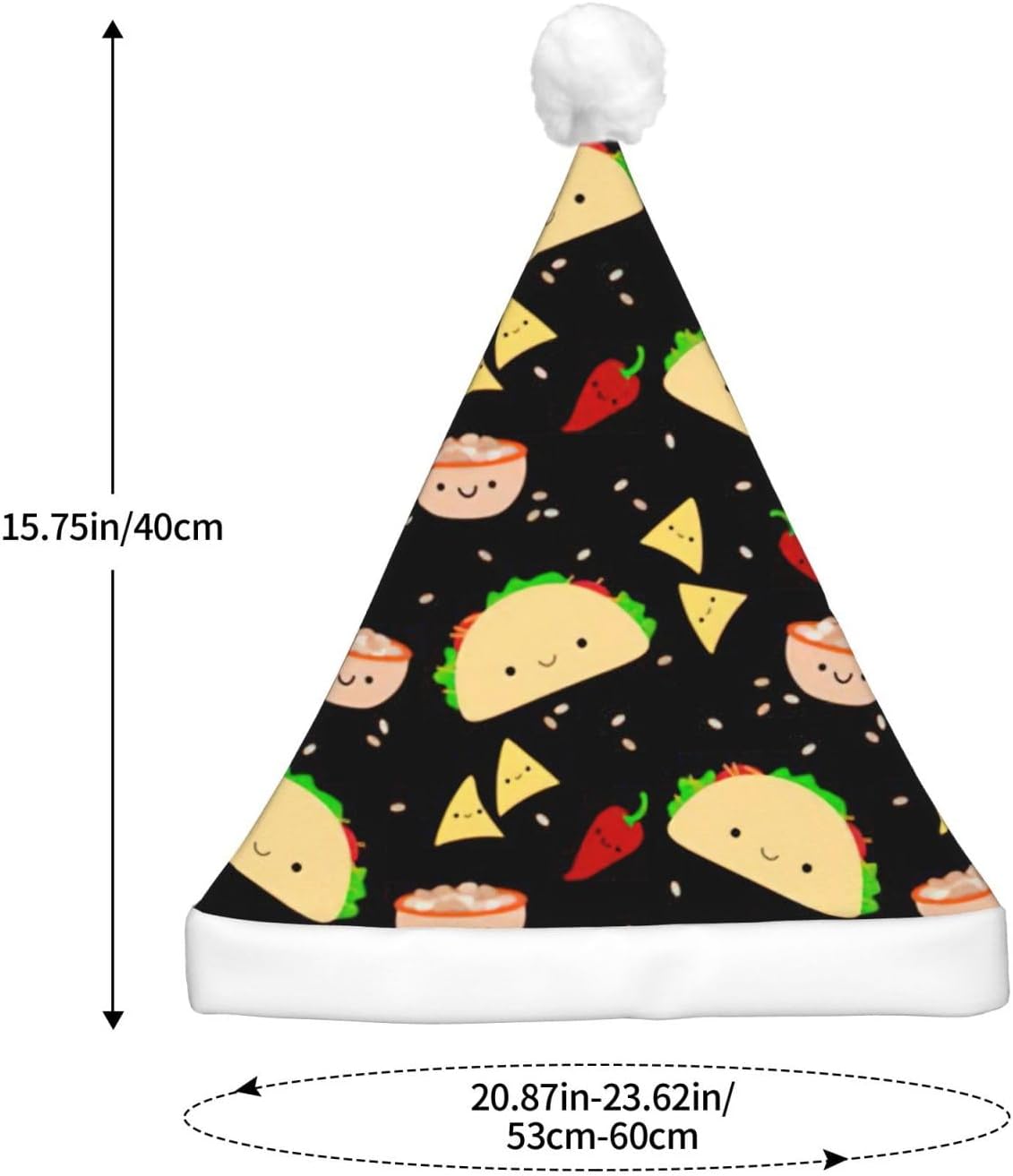 QinZheng LED Christmas Santa Hat for Adults