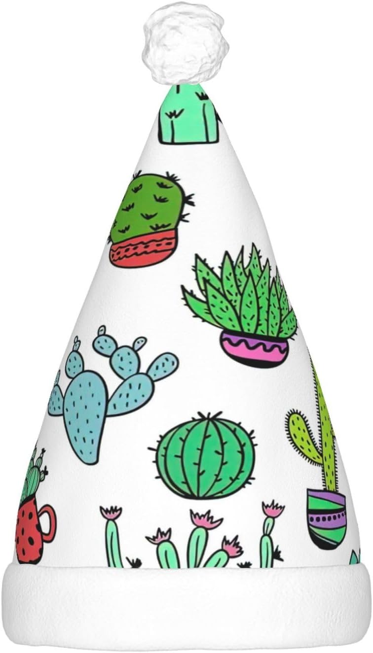 QinZheng LED Light Up Santa Hat Christmas Velvet Adult Headwear