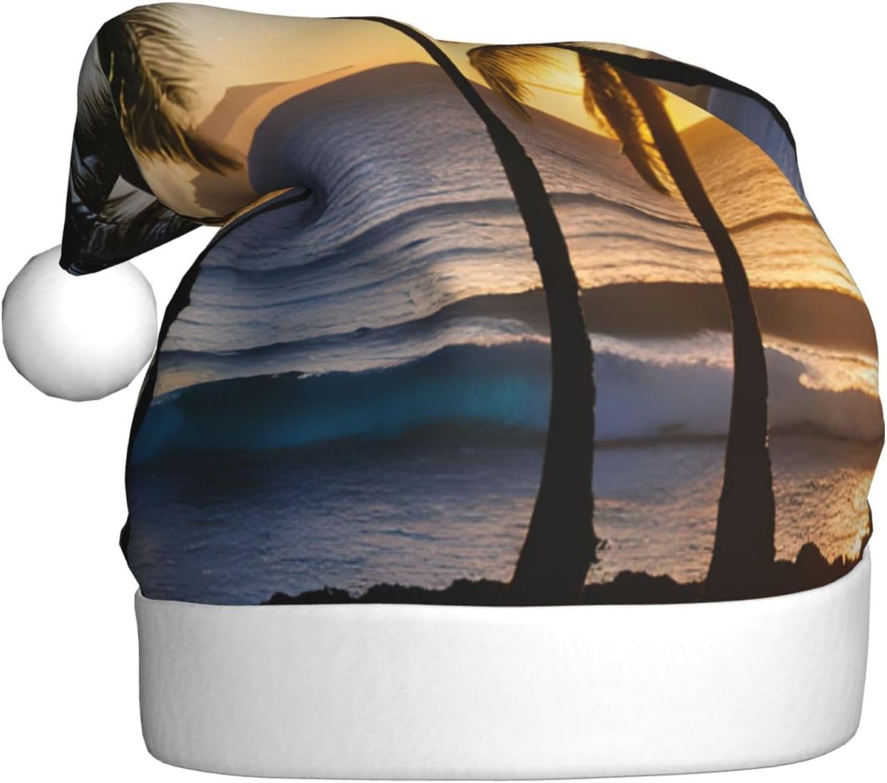 QINZHENG Hawaii Sunbeams Santa Hat for Women