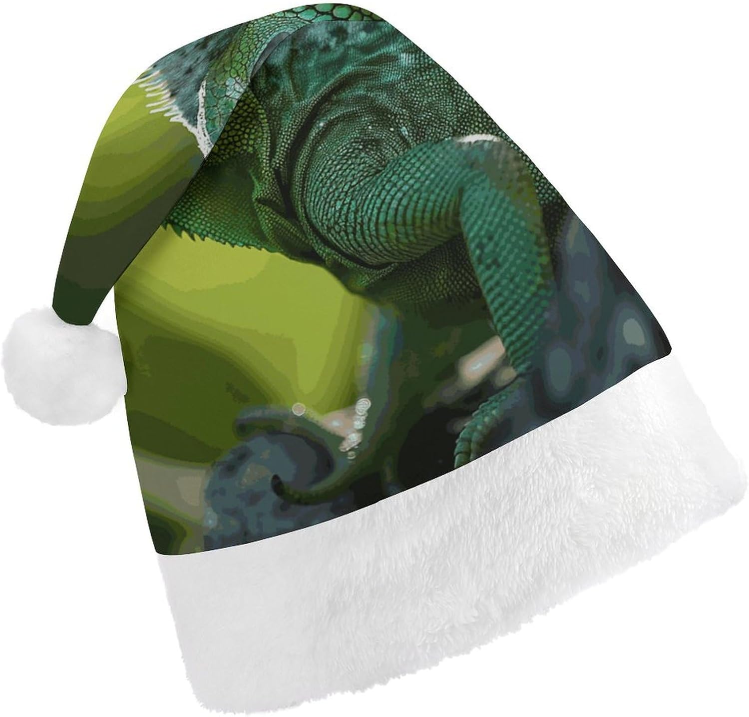 Santa Hat Green Lizard Christmas Costume Headwear