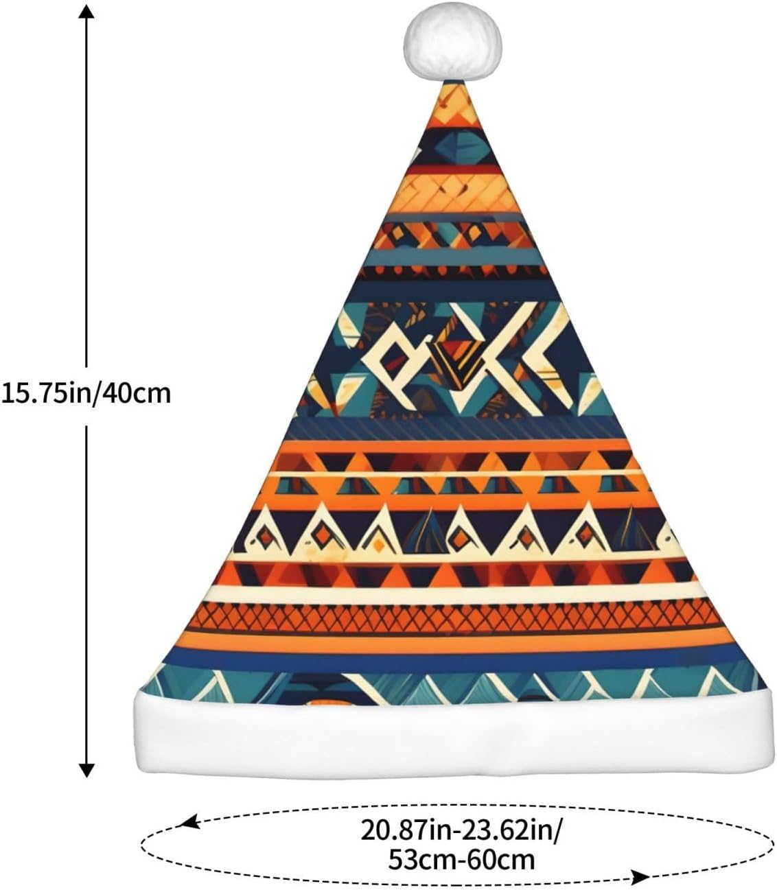 QINZHENG Personalized Santa Hat with African Patterns