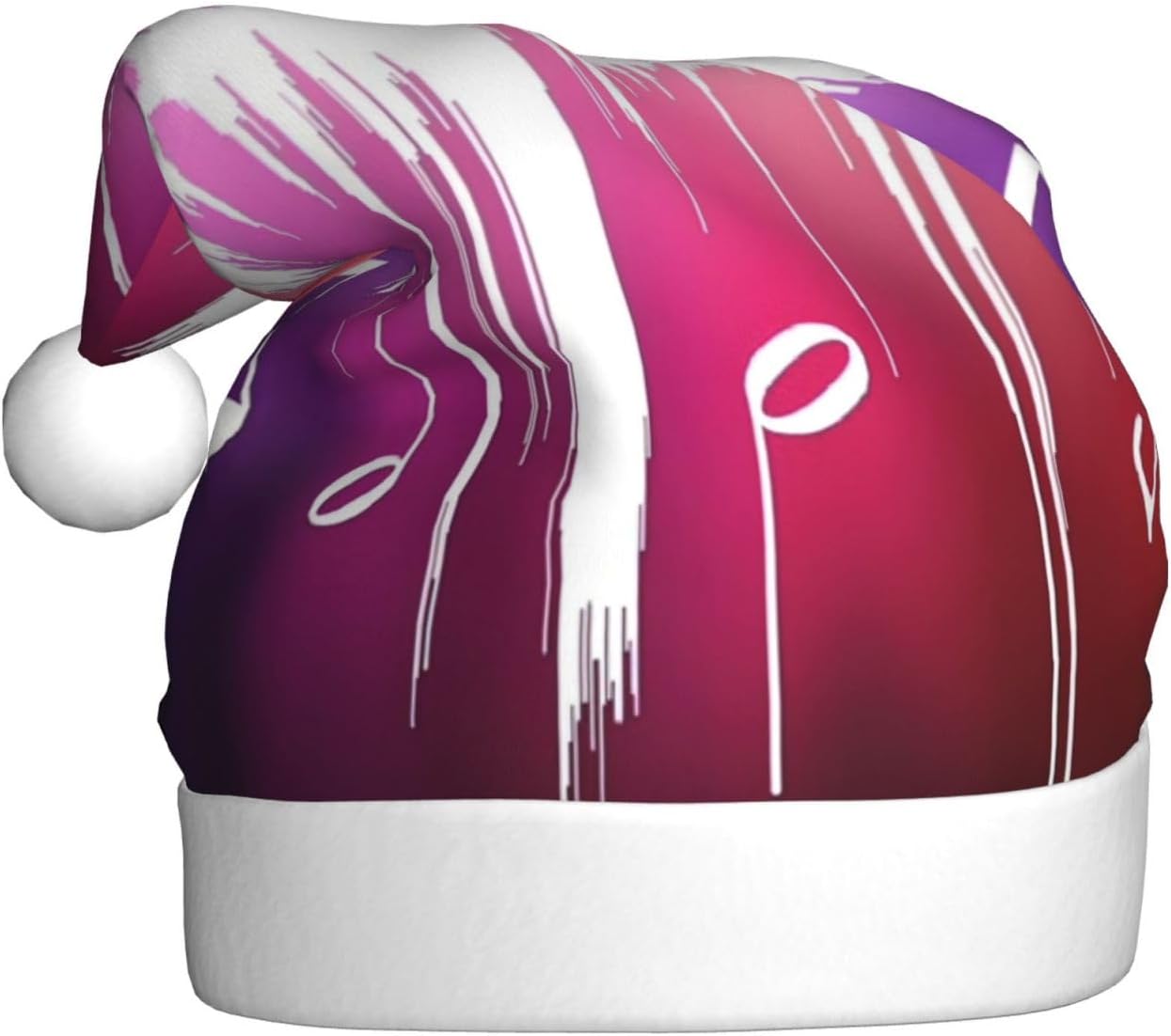 QINZHENG Personalized Santa Hat with Music Notes Design
