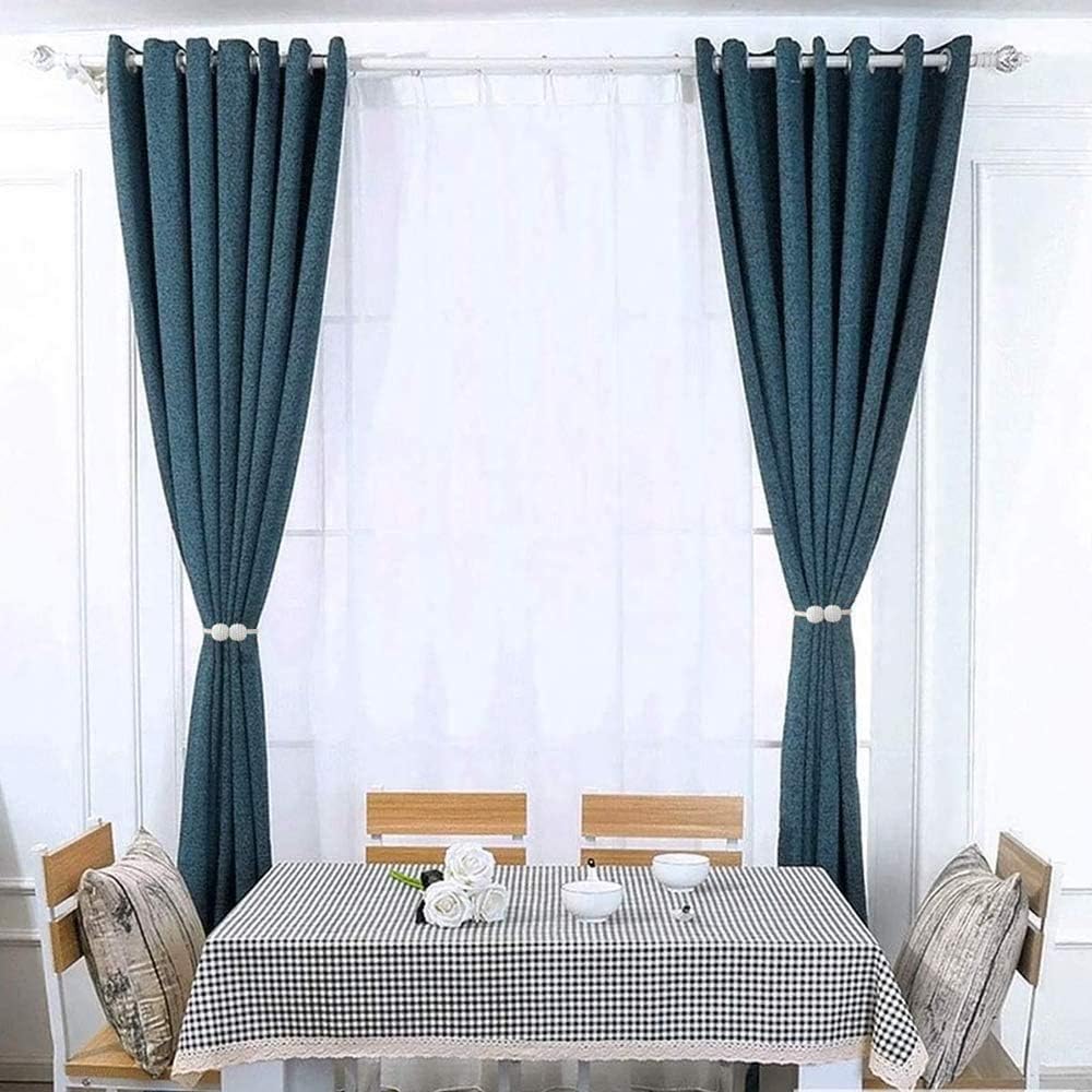 Melaluxe 4 Pack Magnetic Curtain Holdbacks Grey
