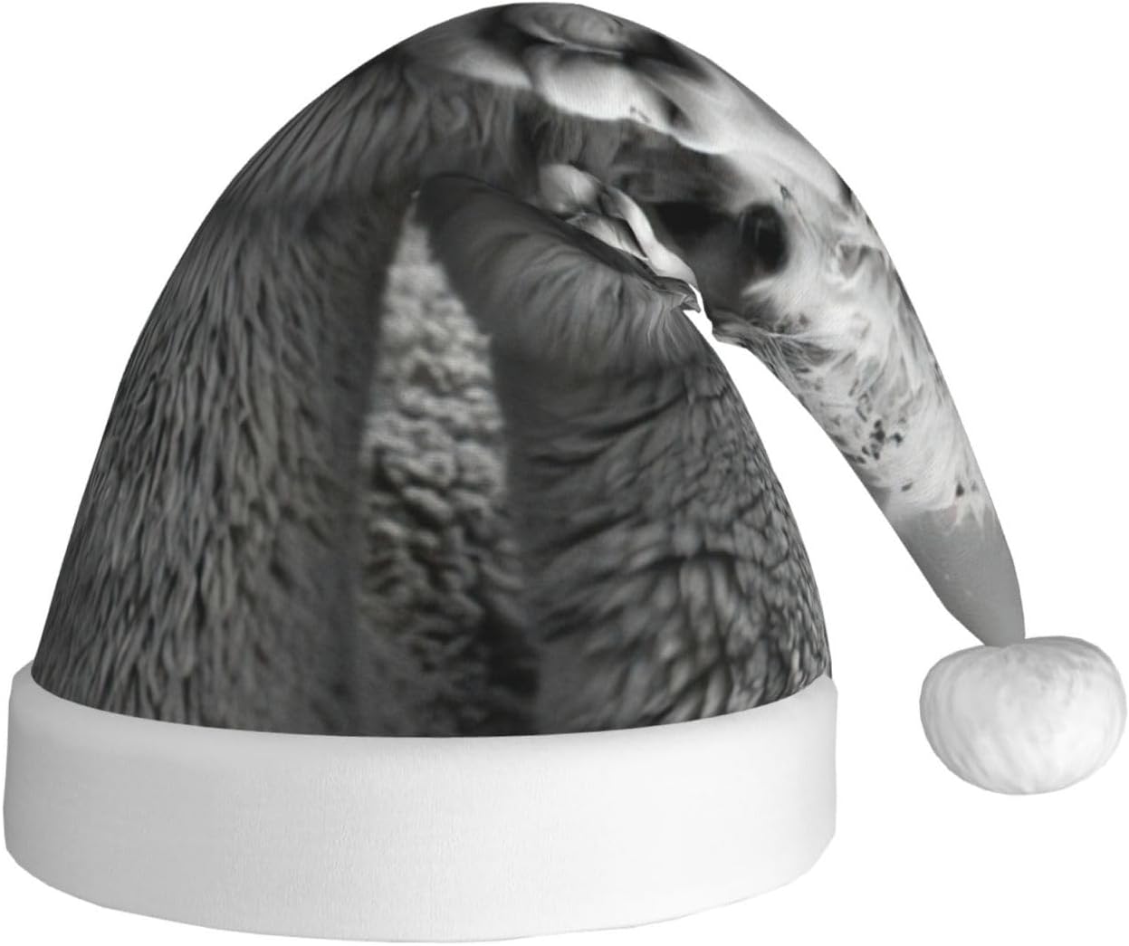 I Love Alpacas Plush Santa Hat for Adults