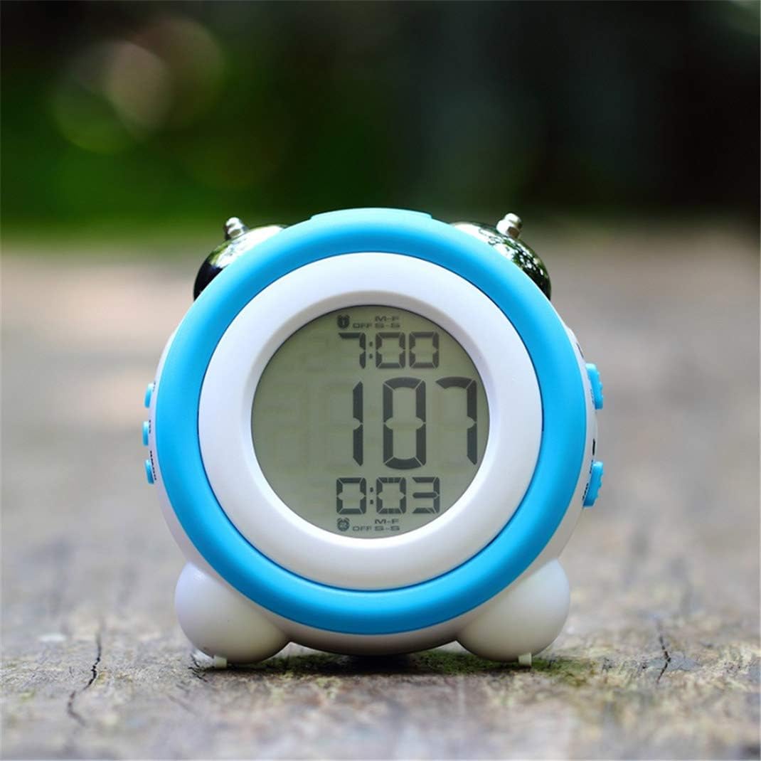 SweetMmj Mechanical Double Bell Alarm Clock with 4-in-1 Display