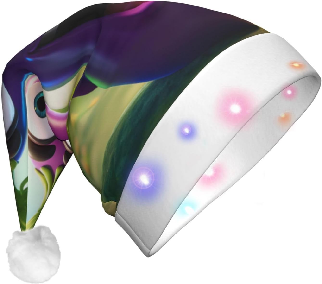Qin Zhen LED Christmas Santa Hat with Lights