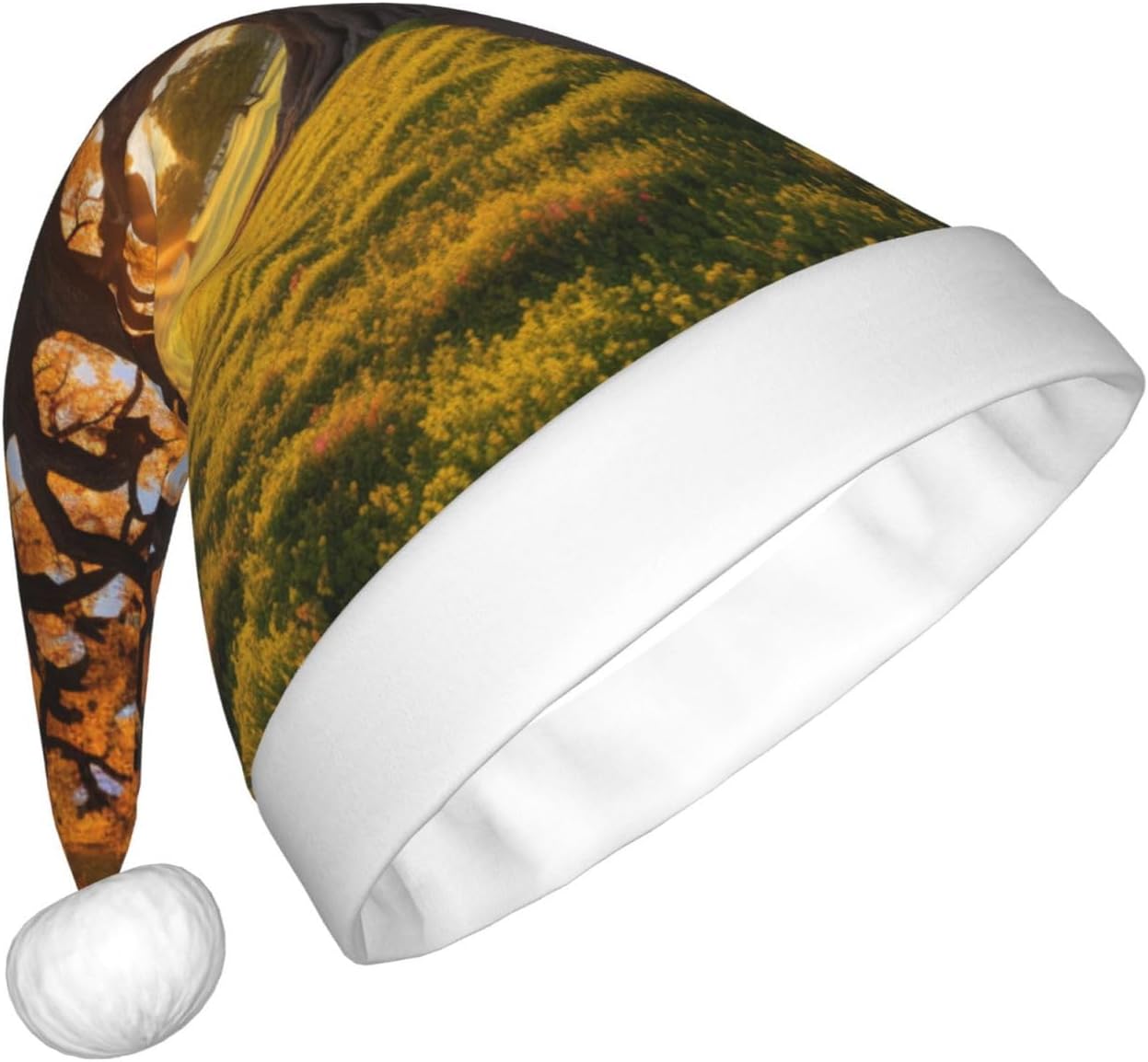 QinZheng Golden Sunset Tree Santa Hat